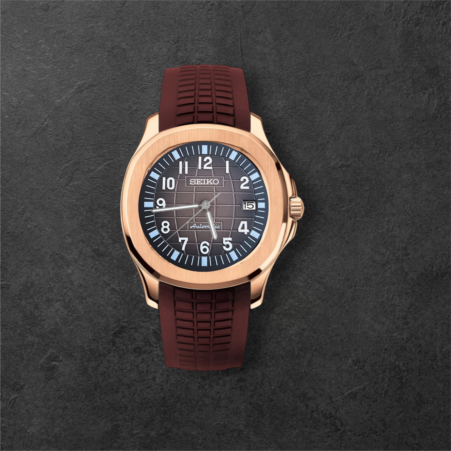 S AQUANAUT ROSE GOLD & DARK CHOCOLATE