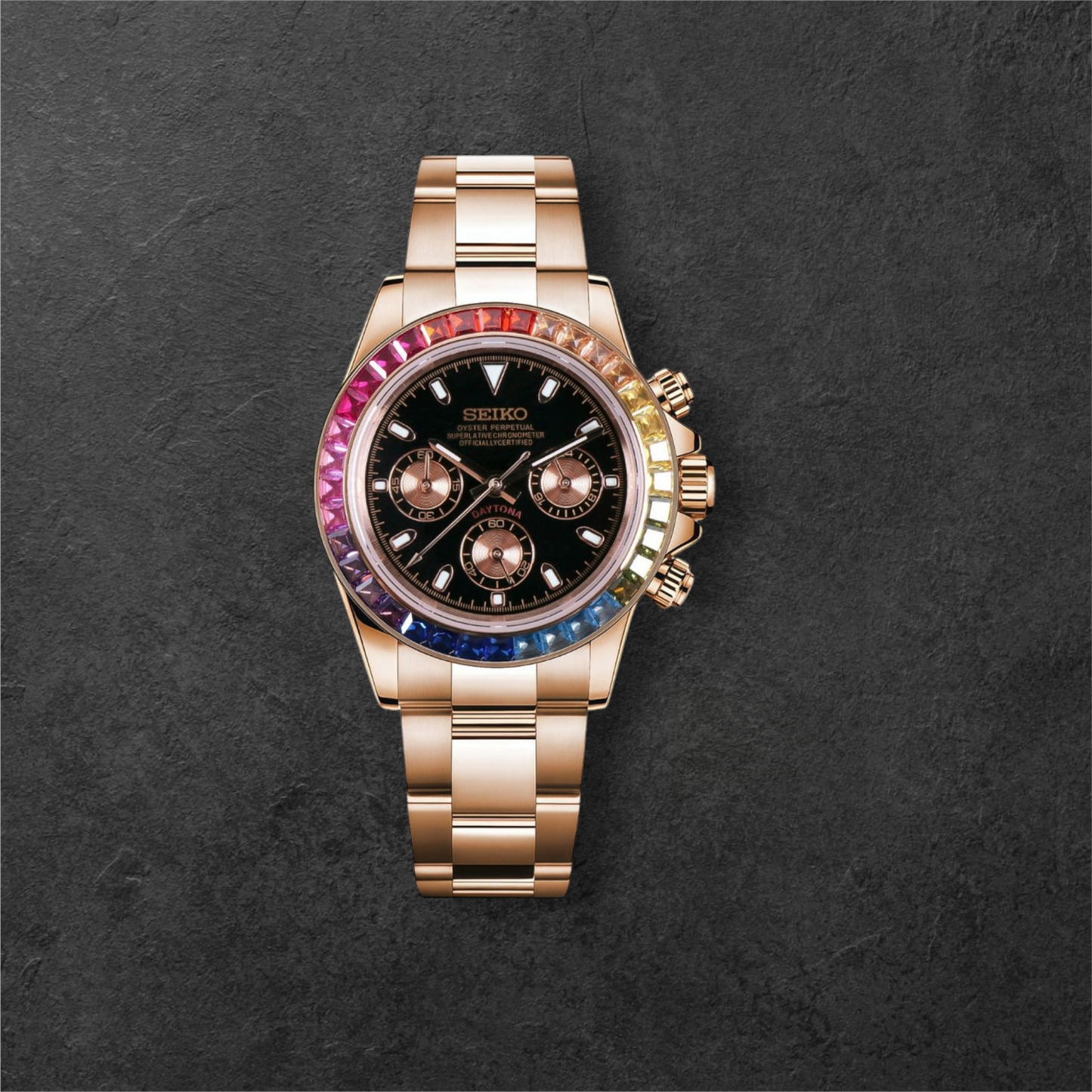 S DAYTONA ROSE GOLD & RAINBOW