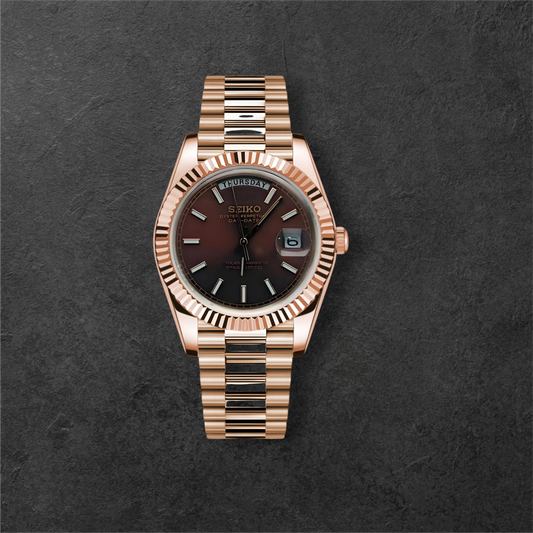S DATE ROSE GOLD & CHOCOLATE