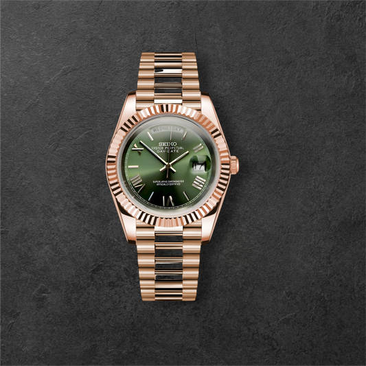 S DATE ROSE GOLD & GREEN
