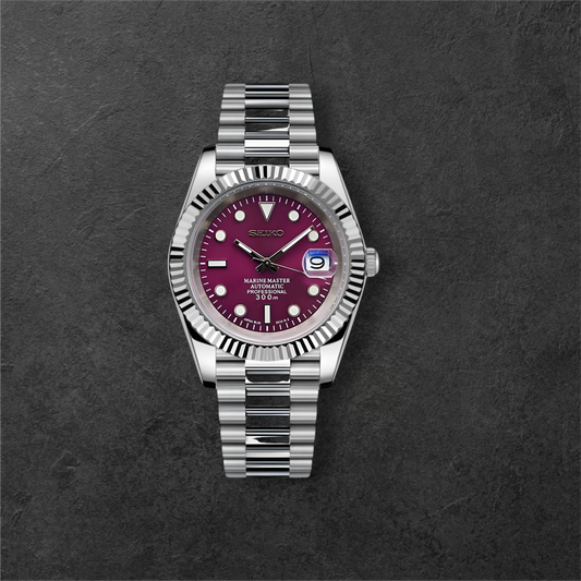 S JUST SILVER & BURGUNDY