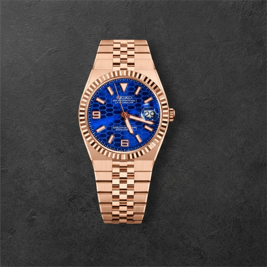 S LAND-DWELLER ROSE GOLD & ROYAL BLUE